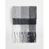 MOD. B494R:Grey Check, 100% polyester, 223 x 33 cm